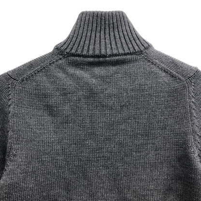 美品◆ザノーネ キョート スタンドカラー ニット カーディガン ウール 7ET JP4 ZC239 メンズ サイズ44 グレー ZANONE 【AFB16】