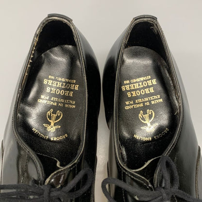 ブルックスブラザーズ  レザーシューズ 911 エナメル 905  プレーントゥ 内羽根 メンズ サイズ41D  ブラック BROOKS BROTHERS 約26.0cm【AFC34】
