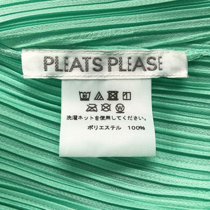 極美品◆プリーツプリーズ イッセイミヤケ プリーツロングワンピース PP21JH125 サイズ3 レディース 黄緑 長袖 日本製 PLEATS PLEASE ISSEY MIYAKE MADE IN JAPAN 【AFB14】