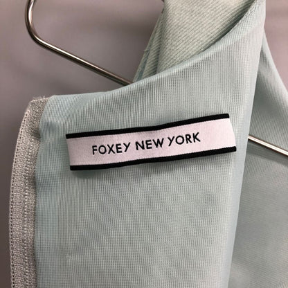 美品◆フォクシーニューヨーク ノースリーブワンピース 35722-NA0FG905L レディース ブルー サイズ40 FOXEY NEW YORK 【AFB36】