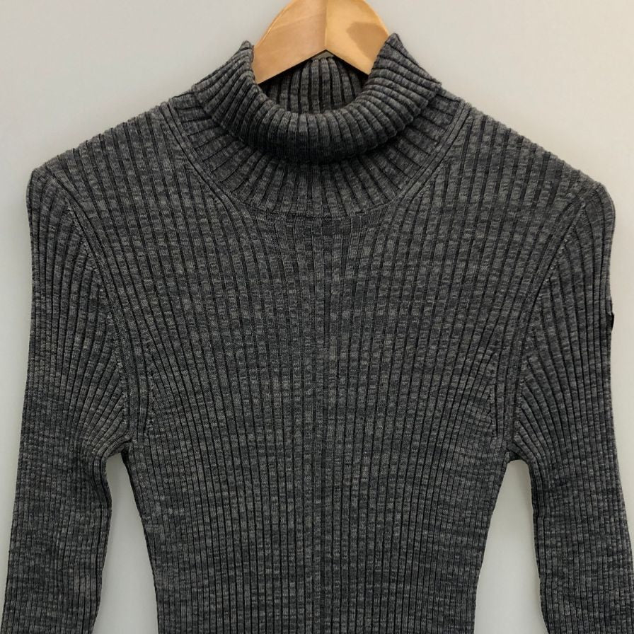 極美品◆モンクレール 24AW ニットワンピース ABITO TRICOT グレー レディース サイズS J20939L00008 MONCLER 【AFB9】