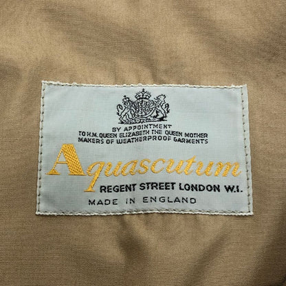 美品◆アクアスキュータム バルカラーコート 70S アクア5 ヴィンテージ イングランド製 ベージュメンズ サイズ36 Aquascutum 【AFB1】