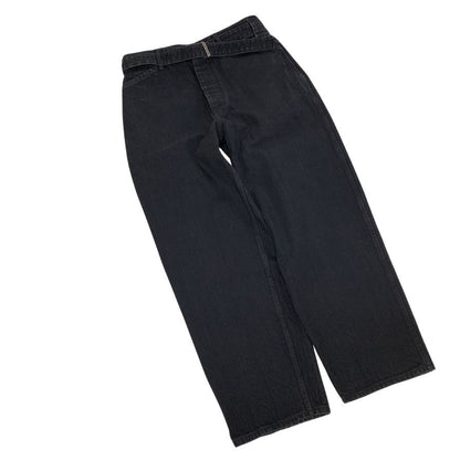 コモリ 25AW ブラックデニム ベルテッドパンツ コットン メンズ サイズ3 C03-03001 COMOLI 【AFB18】