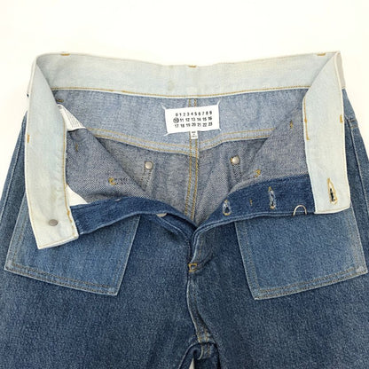 メゾン マルジェラ デニムパンツ 再構築 ストレート 19年製 S50LA0117 インディゴブルー サイズ28 メンズ Maison Margiela 【AFB19】