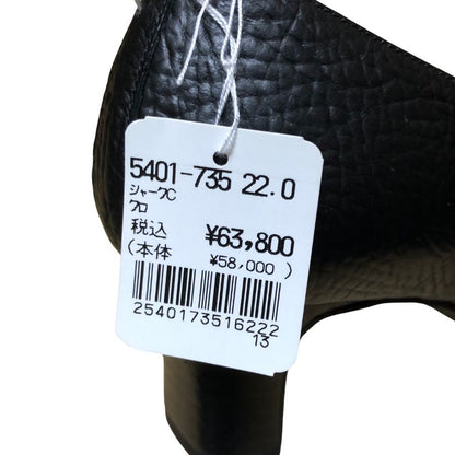 新宿屋 レザーパンプス シャーク 5401-735 ブラック 22cm レディース shinjukuya 約22.0cm【7F3-3】