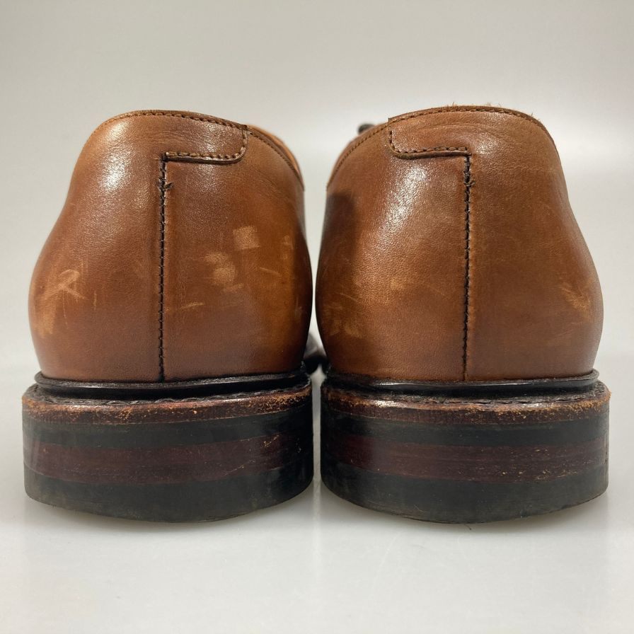 ジャランスリワヤ プレーントゥ 98651 EDWARD カーフ ブラウン サイズUK9.5 Jalam Sriwijaya ビジネスシューズ 約28.0cm【LA】【中古】