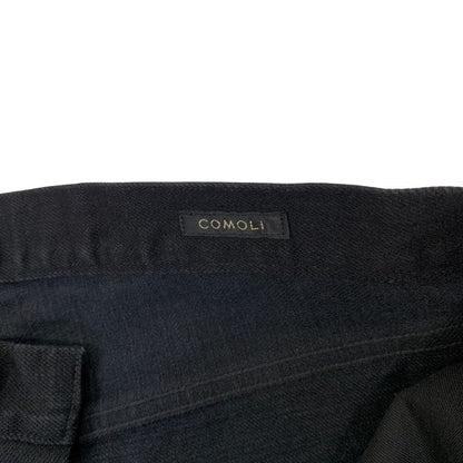 コモリ 25AW ブラックデニム テーパードパンツ ブラック メンズ サイズ2 C03-03005 COMOLI 【AFB10】