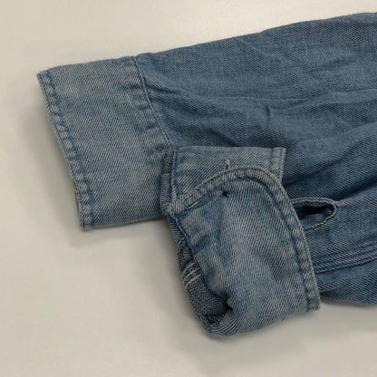 美品◆ダブルアールエル ラルフローレン 90S デニムシャツ ブルー系 メンズ サイズXS RRL RALPH LAUREN 【AFB1】