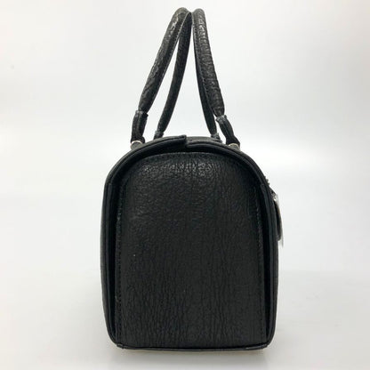 JRA ノーブランド ハンドバッグ シャーク レザー ブラック【AFE3】