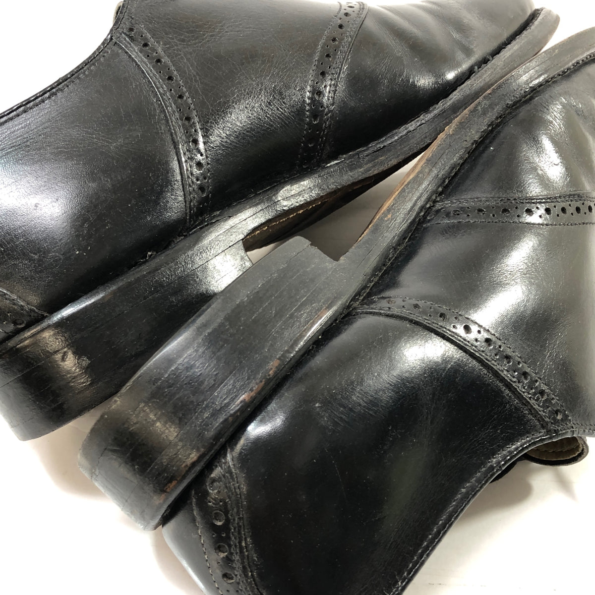 コールハン レザーシューズ  ブラック メンズ サイズ8F COLEHAAN 約25.5cm【YB5】