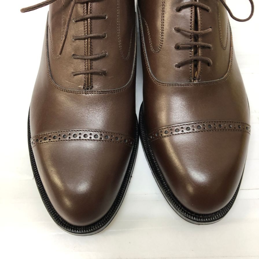 ジョンストン＆マーフィー レザーシューズ ストレートチップ アリストクラフト メンズ サイズ8.5 ブラウン JOHNSTON & MURPHY 約26.5cm【AFD12】