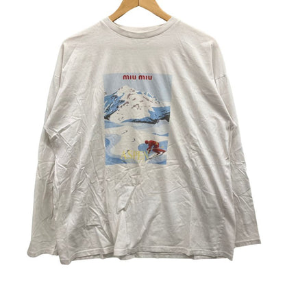 美品◆ミュウミュウ ロングスリーブTシャツ Mサイズ（170）MJ806 1Z3J MIUMIU 【AFB20】