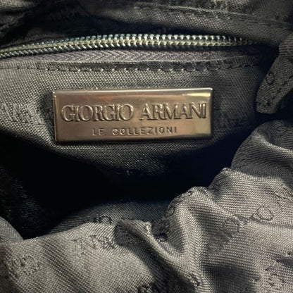ジョルジオアルマーニ ル コレツィオーニ リュック フラップ バックパック ナイロンキャンバス ブラック ユニセックス GIORGIO ARMANI【AFE4】