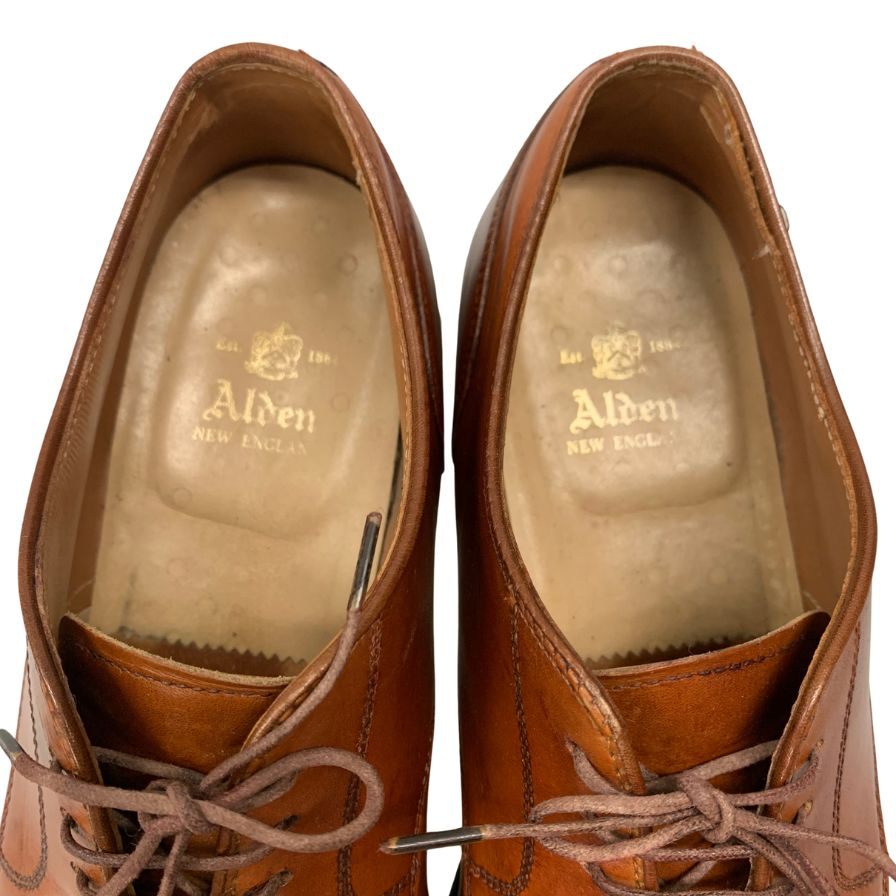 オールデン レースアップシューズ 962 スプリットトゥ カーフ ブラウン メンズ サイズ7.5 Alden 約25.5cm【AFC4】