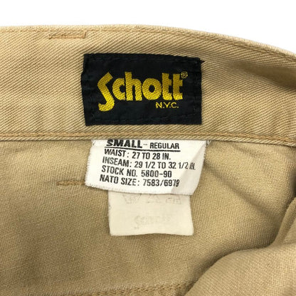 ショット ベイカーパンツ 90年代 ベージュ メンズ サイズ small Regular Schott