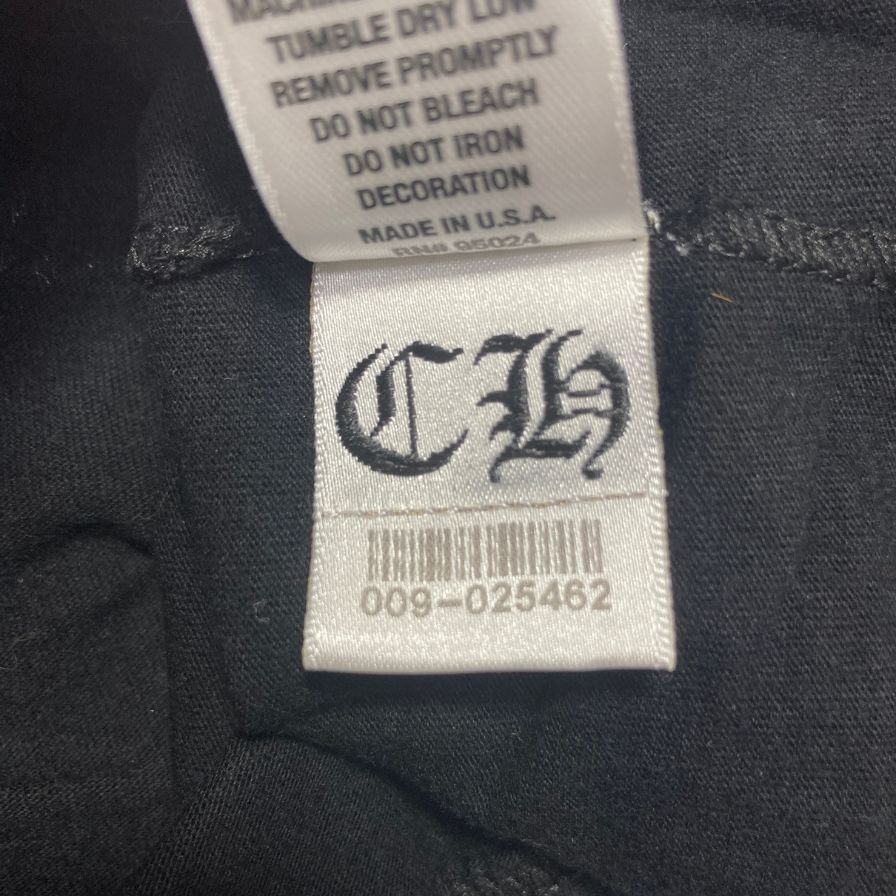 美品◆クロムハーツ Tシャツ ポケットT 胸元ロゴ 星条旗 ブラック サイズL メンズ CHROME HEARTS 【AFB27】