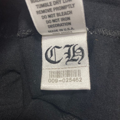 美品◆クロムハーツ Tシャツ ポケットT 胸元ロゴ 星条旗 ブラック サイズL メンズ CHROME HEARTS 【AFB27】