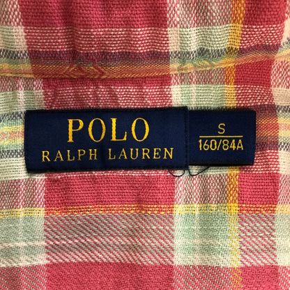 美品◆ポロ ラルフローレン 長袖シャツ チェック ピンク メンズ サイズM POLO RALPH LAUREN 【AFB6】