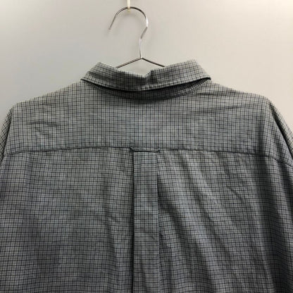 中古◆ラルフローレン ボタンダウンシャツ 90S ブルー系 チェック メンズ サイズ3XL Ralph Lauren 【AFB38】