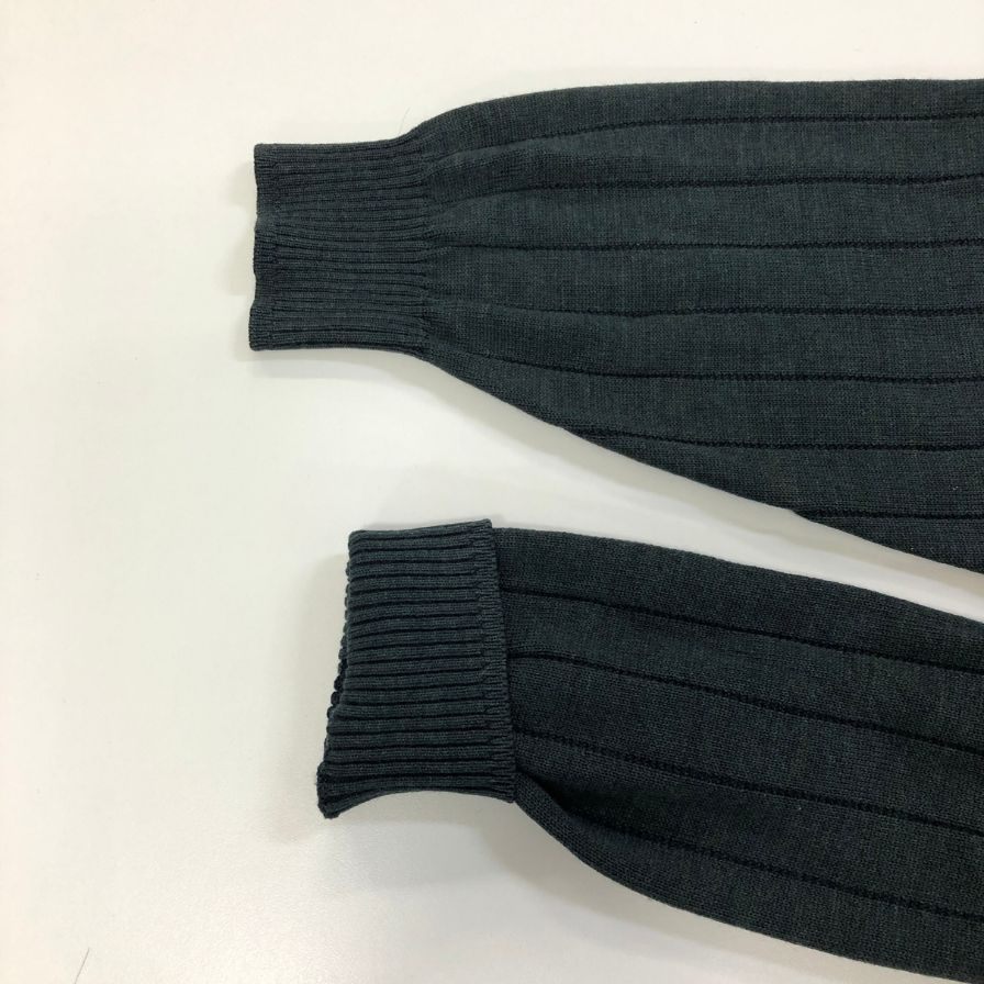 中古■アラミス ニット デザイン切替 オーバーサイズ 毛100% 日本製 メンズ サイズ3L グリーン ARAMIS 【AFB2】