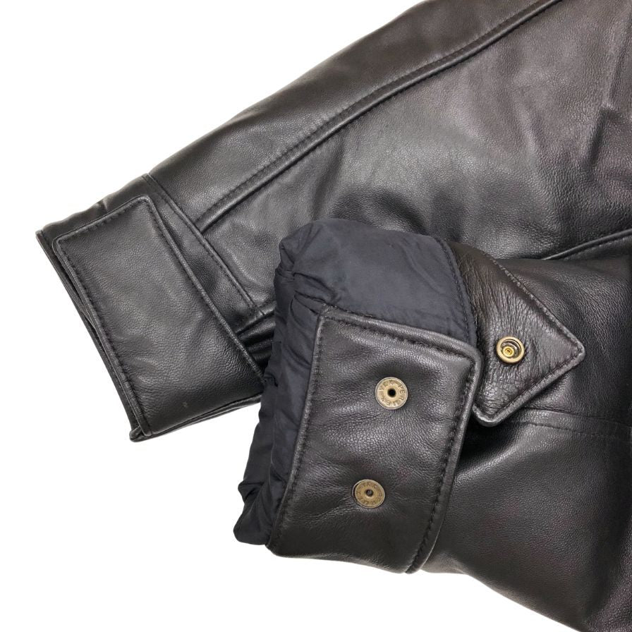 新品同様◆ヴァンヂャケット 羊革 ダウンジャケット ブラック メンズM JK-12903 VAN JACKET 【AFA23】