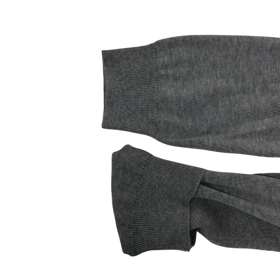 美品◆ザノーネ ニット 襟付き コットン メンズ グレー サイズ48 ZANONE 【AFB36】