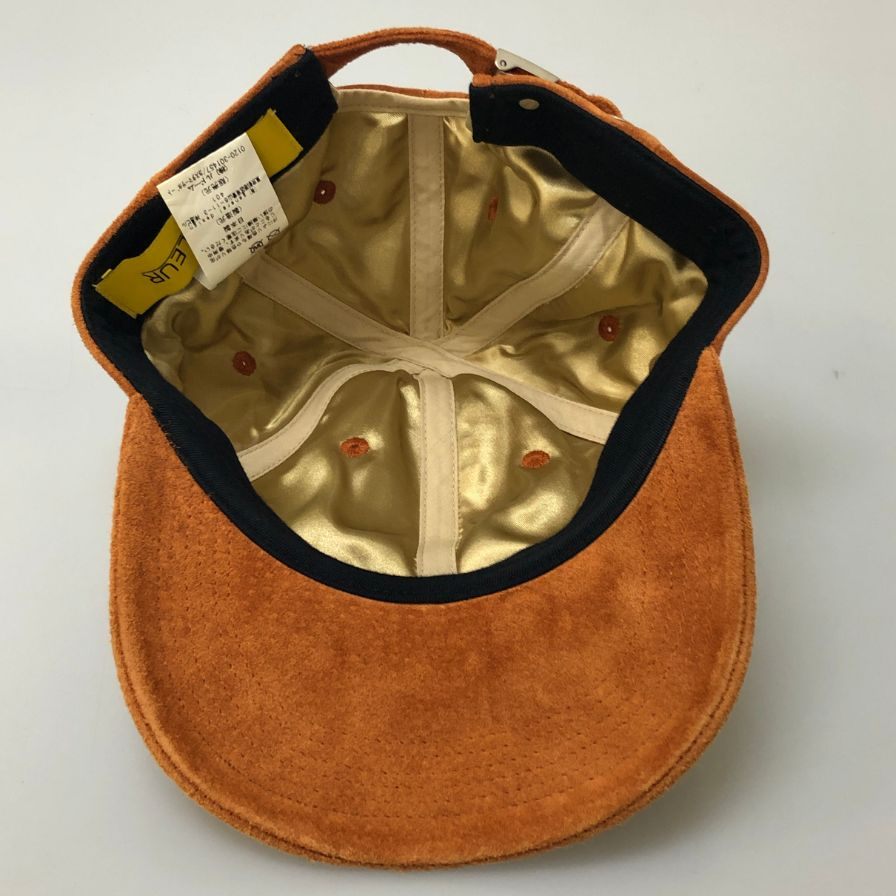 アーテクルール キャップ 豚革 スエード レザー 本革 ピッグスキン ブラウン At.COULEUR【AFI21】【中古】