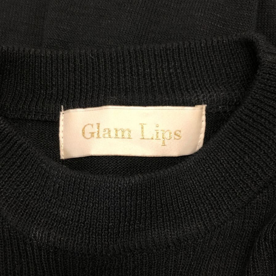 美品◆グラムリップス ニット ブラック レディース サイズフリー Glam Lips 【AFB9】