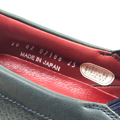 デビッド スリッポン レザー グリーン メンズ サイズ25 DAVID 約25.0cm【AFD15】