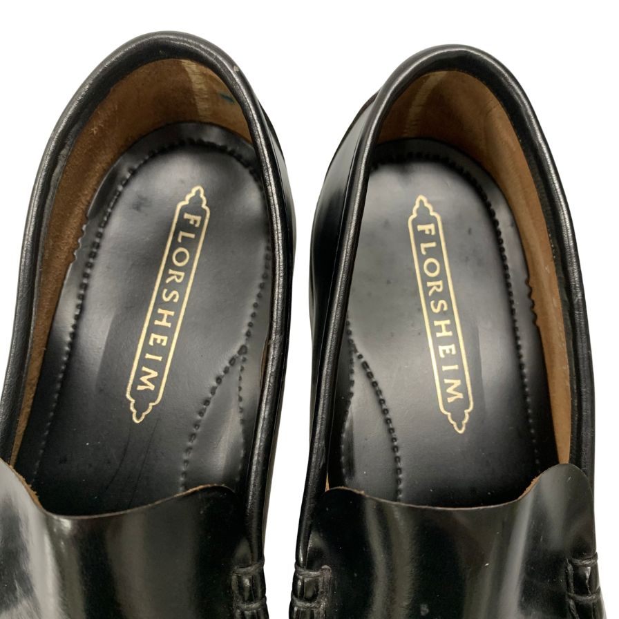 フローシャイム  20577 ユーマ  パテントレザー  ローファー サイズ7 ブラック FLORSHEIM 約25.5cm【AFD15】