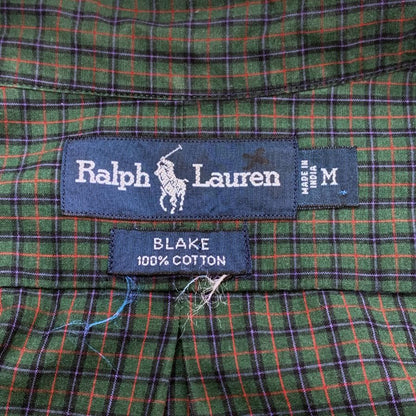ラルフローレン 長袖シャツ ボタンダウン チェック グリーン系 メンズ サイズM Ralph Lauren【LA】