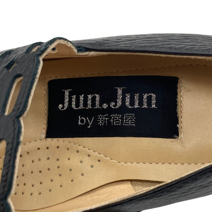 ジュンジュンバイ新宿屋 パンプス 401 パンチド ブラック レディース サイズ21.5 Jun.Jun by shinjukuya 約21.5cm【7-8】