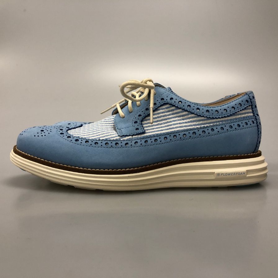 コールハーン レザーシューズ C38485 オリジナルグランドリマスタードロングウィングオックスフォード サイズ7 ブルー系 メンズ COLE HAAN 約25.5cm【AFC2】