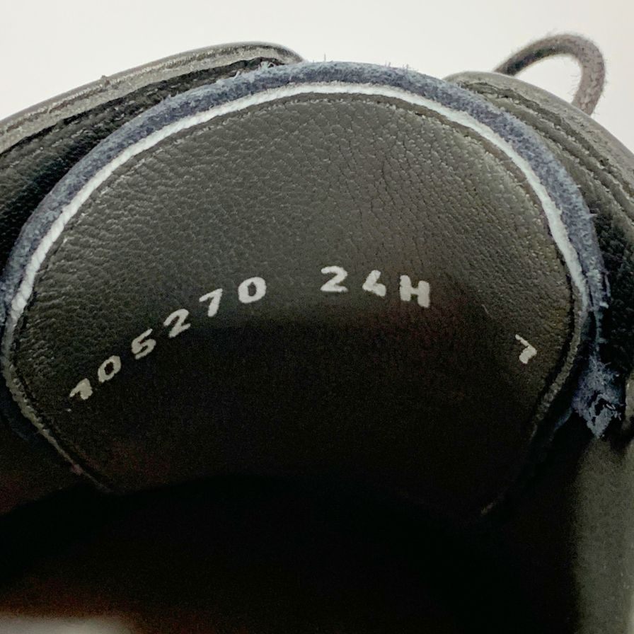 パラブーツ ジョセフ別注 ストレートチップ グレインレザーリスレザーコンビ ブラック サイズUK7 PARABOOT JOSEPH ビジネスシューズ 約25.5cm【LA】【中古】