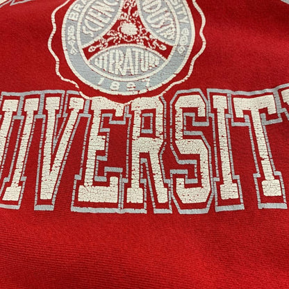 美品◆チャンピオン リバースウィーブ スウェット レッド BRADLEY UNIVERSITY メンズ サイズXXL レッド champion REVERSE WEAVE 【AFB43】