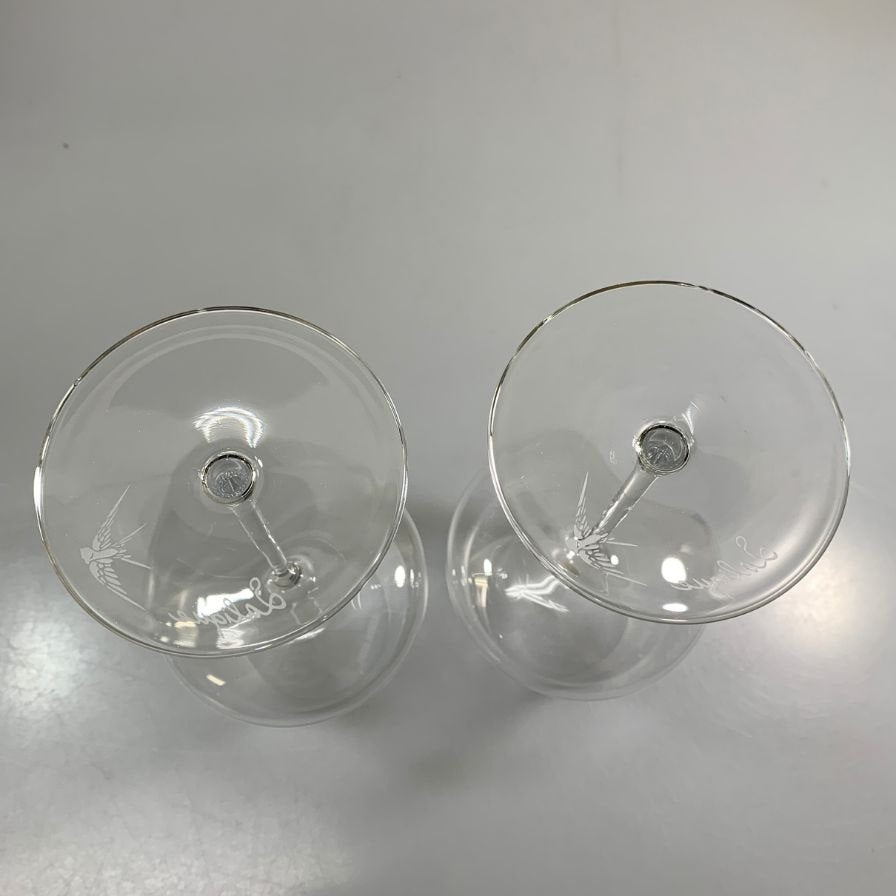 ラリック プルミエ クリュ ワイングラス ペア 2客セット LALIQUE【AFI28】【中古】