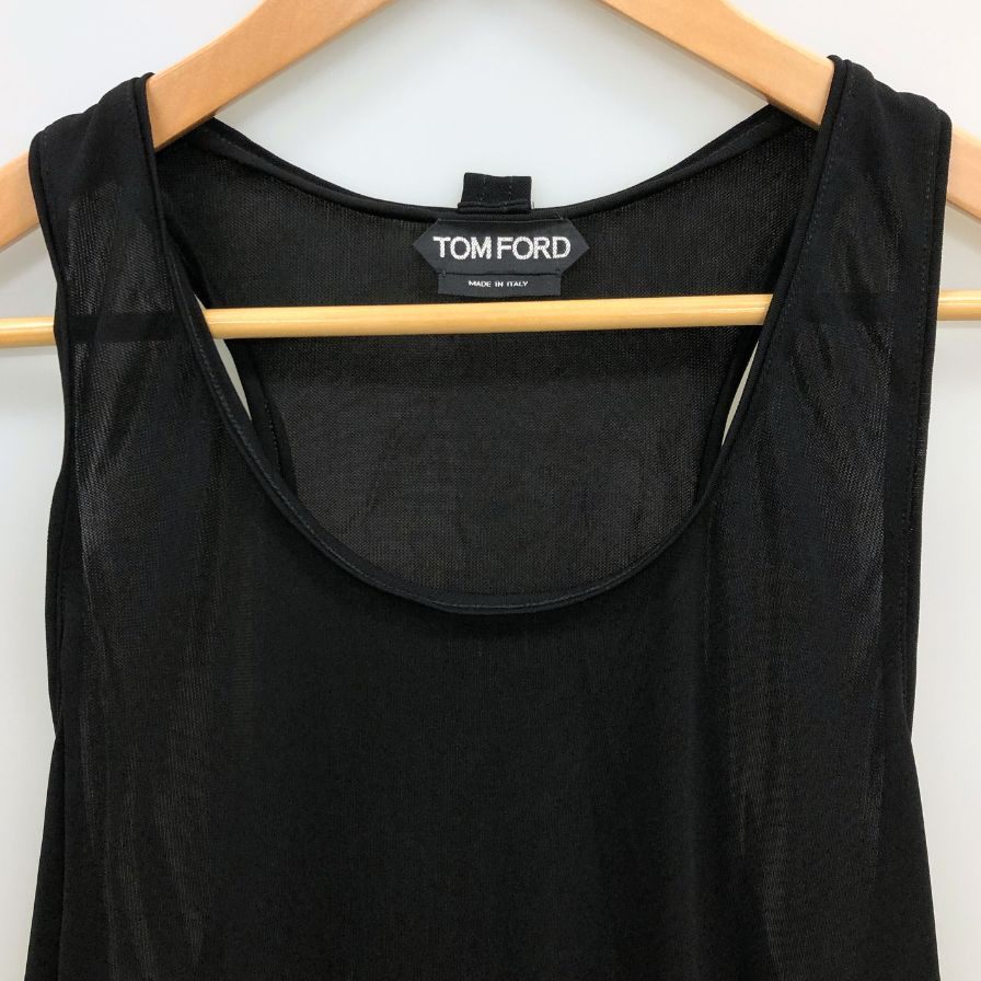 極美品◆トムフォード トップス タンクトップ レーヨン イタリア製 レディース サイズ40 ブラック TOMFORD 【AFB46】