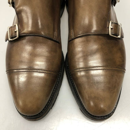 ジョンロブ ダブルモンク ウィリアム カーフ ブラウン UK6.5E メンズ JOHN LOBB WILLIAM ビジネスシューズ 約25.0cm【LA】【中古】