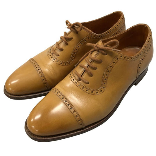ジョンロブ レザーシューズ ストレートチップ アデレード カーフ ライトブラウン メンズ サイズUK8E JOHN LOBB ADELAIDE ビジネスシューズ 約26.5cm【LA】【中古】