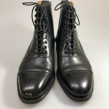 クロケット＆ジョーンズ バルモラル ブーツ カーフ ブラック UK5.5E Crockett&Jones 約24.0cm【AFC1】