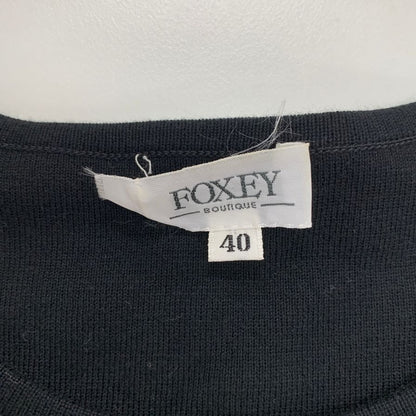 中古■フォクシー 綿100%カットソー ブラック サイズ40 FOXEY 【AFB4】