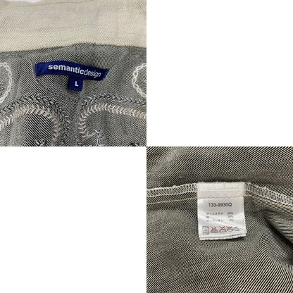 中古◆セマンティック デザイン デニムシャツ アイボリー サイズL semanticdesign 【AFB25】
