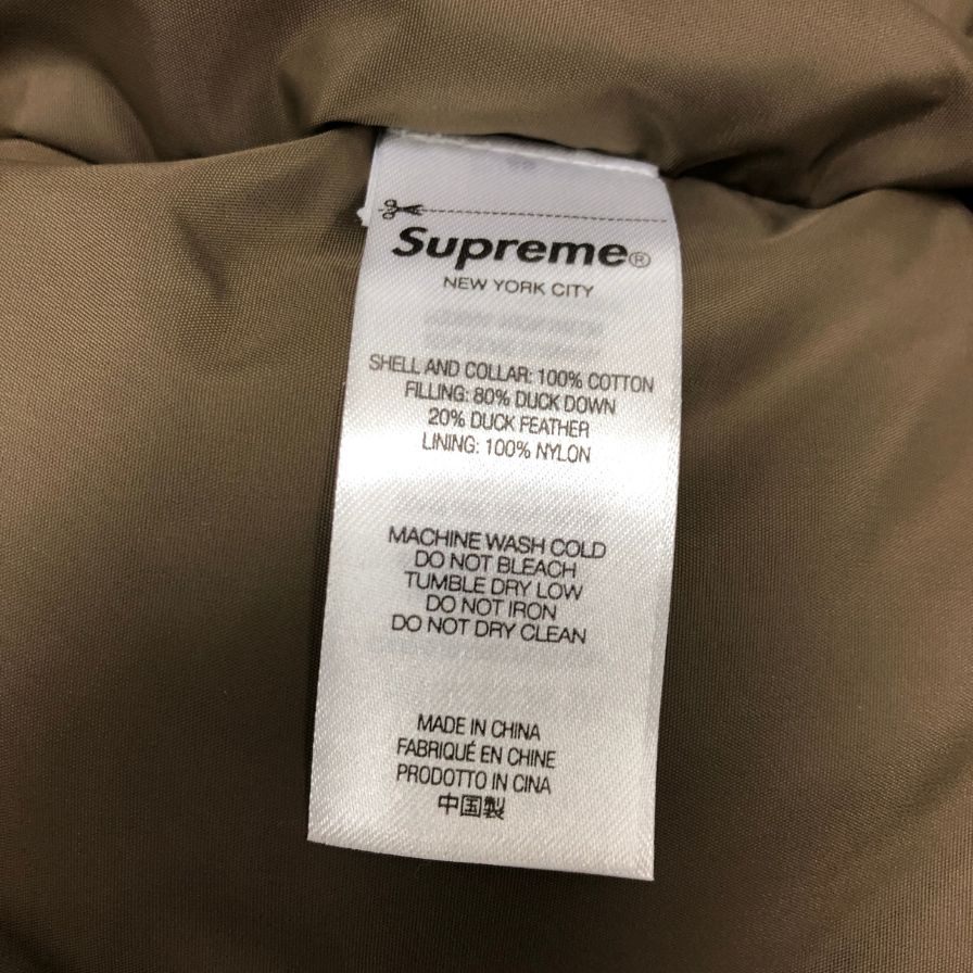 美品◆シュプリーム×ショット キャンバス ダウン トラッカー ジャケット メンズ ブラック サイズ L Supreme×Schott 【AFA17】