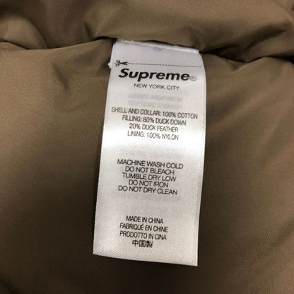 美品◆シュプリーム×ショット キャンバス ダウン トラッカー ジャケット メンズ ブラック サイズ L Supreme×Schott 【AFA17】