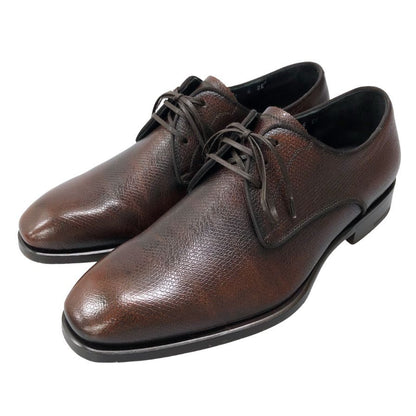 サルヴァトーレ フェラガモ レザーシューズ プレーントゥ キャビアスキン ブラウン系 サイズ5 レディース Salvatore Ferragamo 約22.5cm【AFD2】