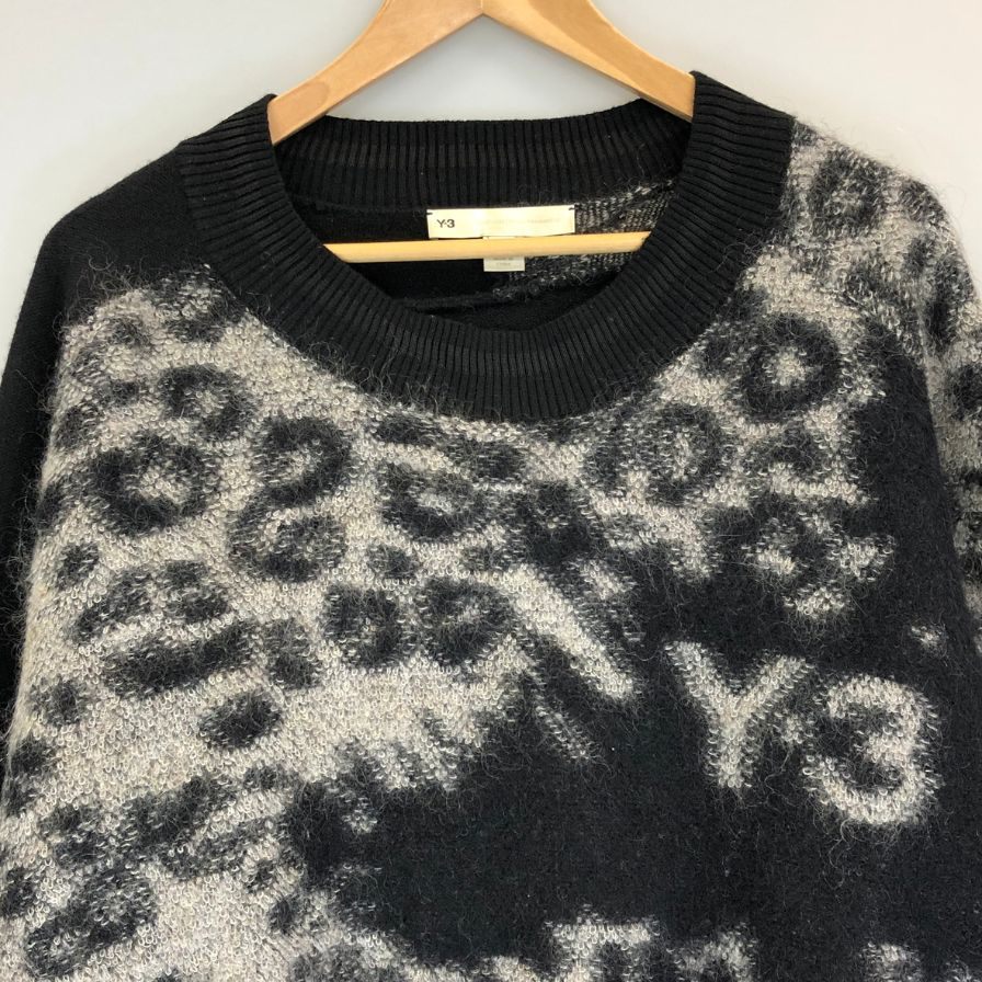 中古◆ワイスリー ニットセーター モヘア混 レディース ブラック系 サイズ2XL Y-3 【AFB29】