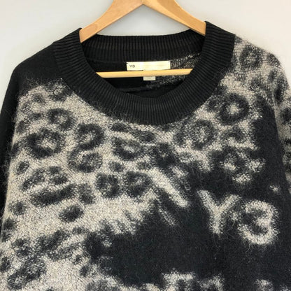 中古◆ワイスリー ニットセーター モヘア混 レディース ブラック系 サイズ2XL Y-3 【AFB29】