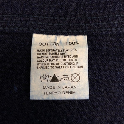 極美品◆天領デニム 長袖シャツ 藍染 メンズ サイズM ブルー TENRYO DENIM 【AFB48】