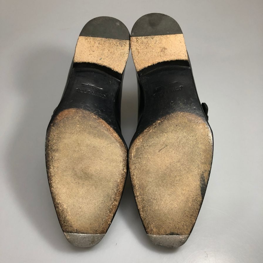 ジョンロブ チャペル ダブルモンク カーフ ブラック 6E メンズ JOHNLOBB ビジネスシューズ 約24.5cm【LA】【中古】