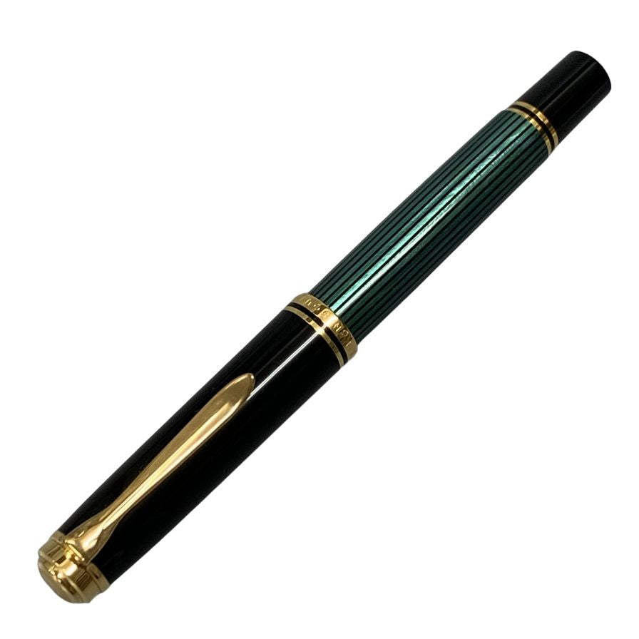ペリカン 万年筆 スーベレーン 緑縞 ストライプ ペン先18C-750 F字 PELIKAN Souveran【AFI18-2】